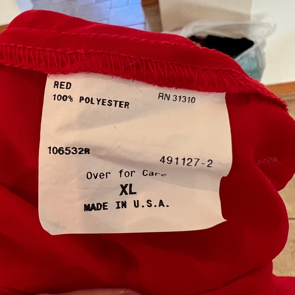 By & By Red Chiffon Giant Bow Blouse Size XL - Picture 12 of 12